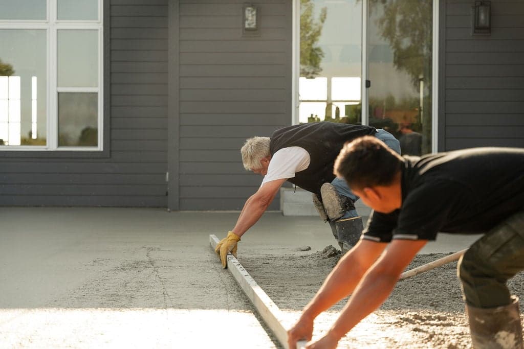 Beautiful completed concrete driveway